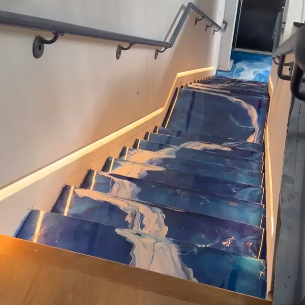 Had a blast designing this floor for @rivertampabay and @rodneyhowardbrowne at the Motor Enclave in Tampa FL🌊