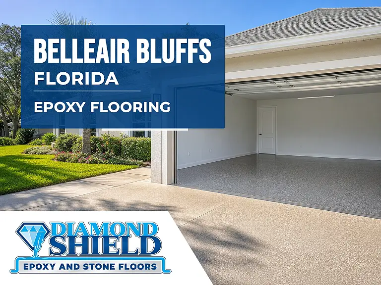 DiamondShield epoxy flooring services in Belleair Bluffs, Florida.