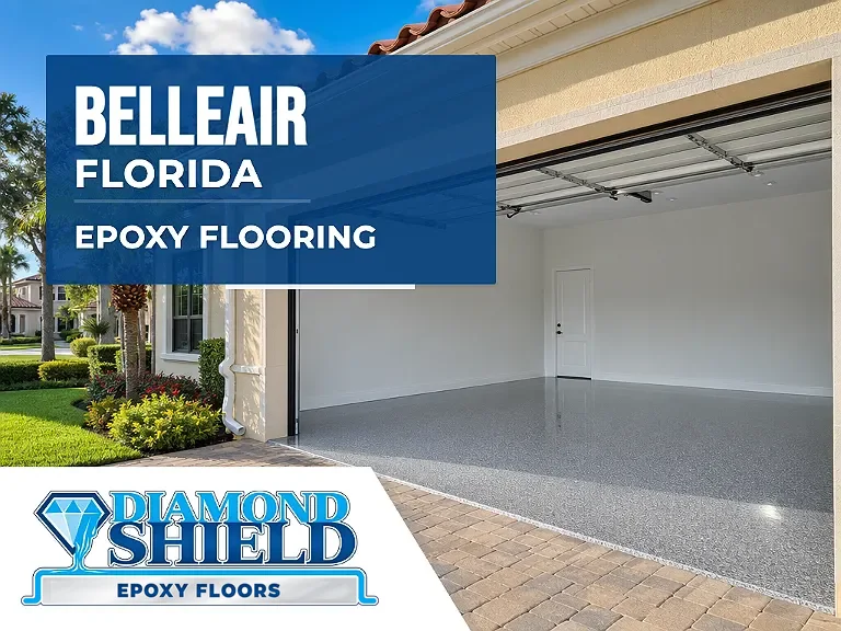 DiamondShield epoxy flooring services in Belleair, Florida.