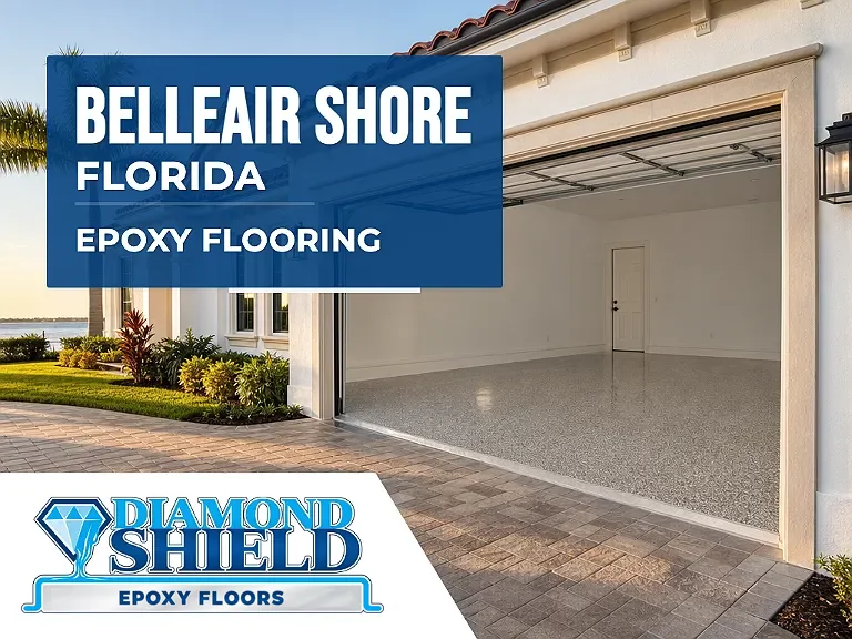 DiamondShield epoxy flooring services in Belleair Shore, Florida.