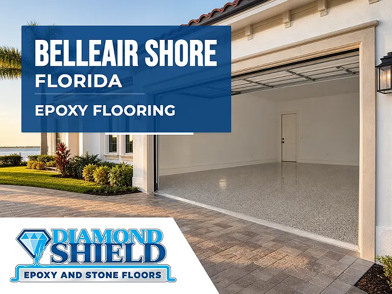 DiamondShield epoxy flooring services in Belleair Shore, Florida.