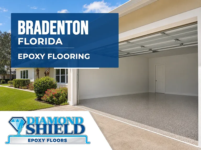 DiamondShield epoxy flooring services in Bradenton, Florida.