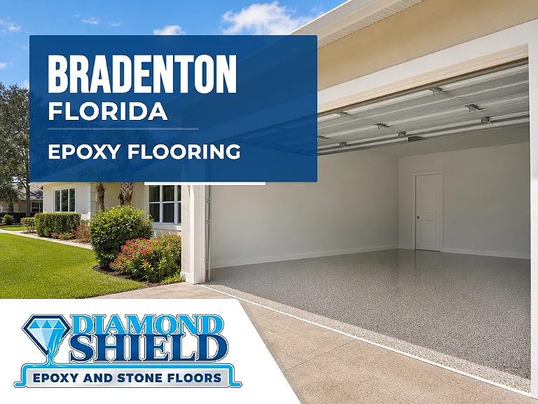 DiamondShield epoxy flooring services in Bradenton, Florida.
