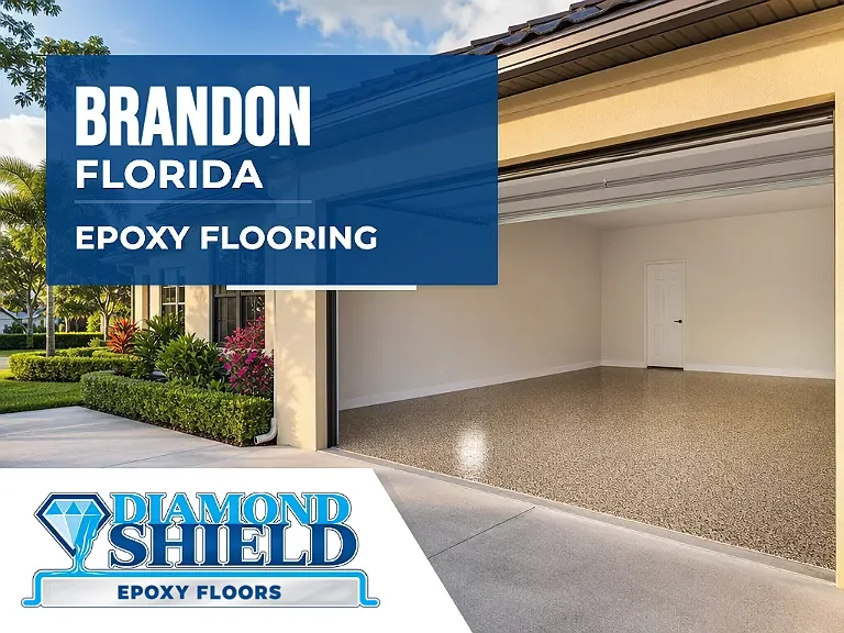 DiamondShield epoxy flooring services in Brandon, Florida.