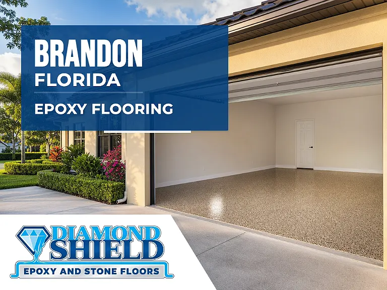 DiamondShield epoxy flooring services in Brandon, Florida.