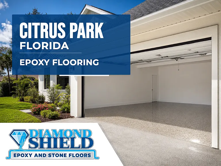 DiamondShield epoxy flooring services in Citrus Park, Florida.