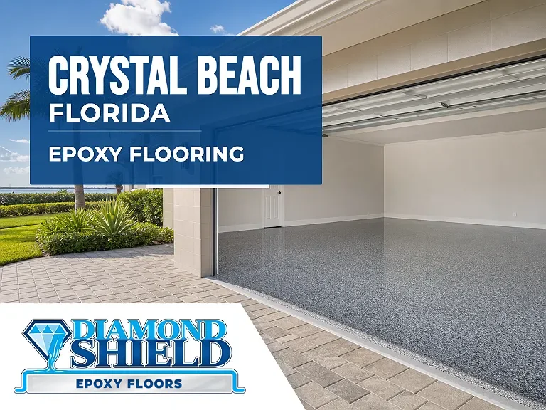 DiamondShield epoxy flooring services in Crystal Beach, Florida.