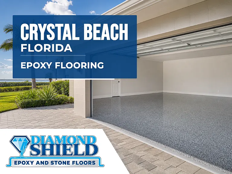 DiamondShield epoxy flooring services in Crystal Beach, Florida.