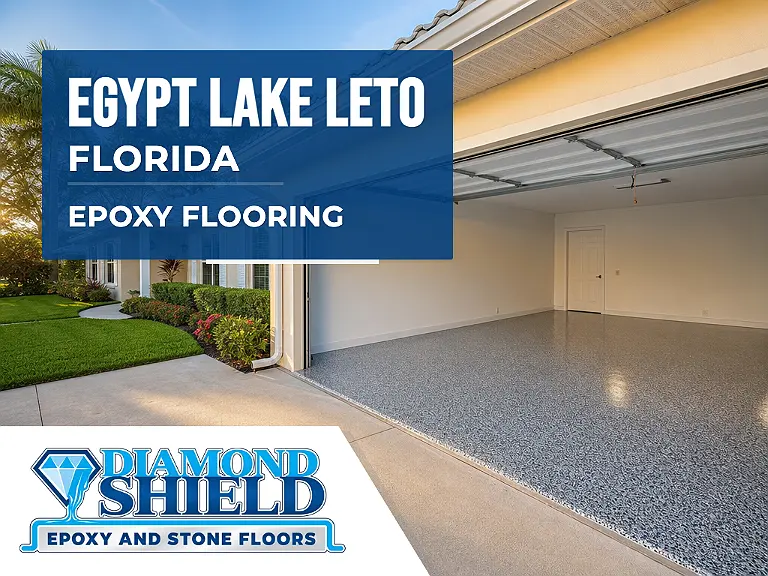 DiamondShield epoxy flooring services in Egypt Lake-Leto, Florida.