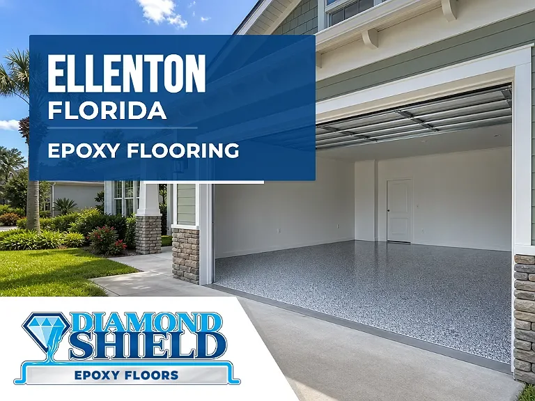 DiamondShield epoxy flooring services in Ellenton, Florida.