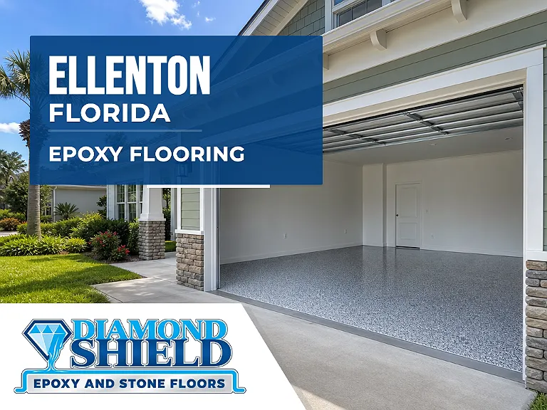DiamondShield epoxy flooring services in Ellenton, Florida.