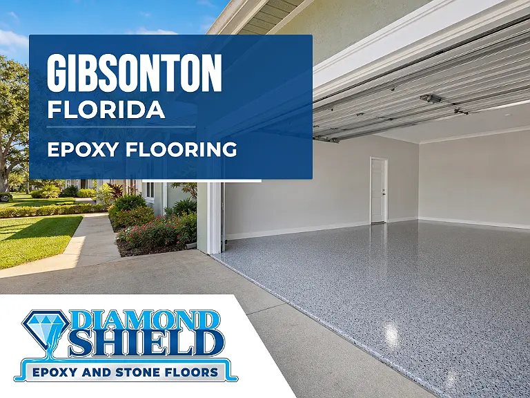 DiamondShield epoxy flooring services in Gibsonton, Florida.