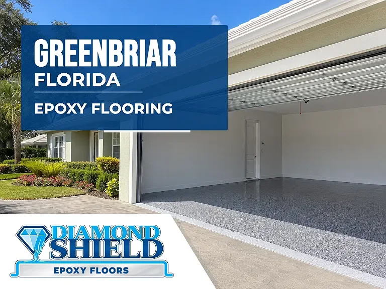 DiamondShield epoxy flooring services in Greenbriar, Florida.