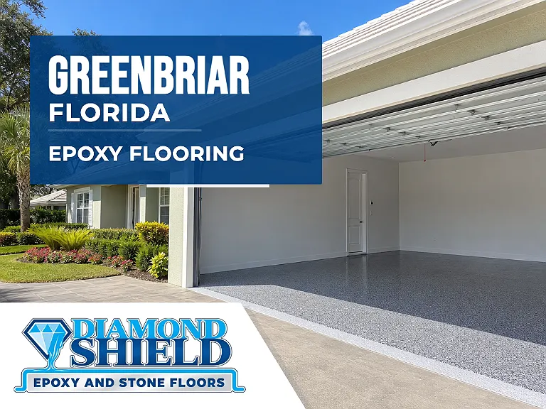 DiamondShield epoxy flooring services in Greenbriar, Florida.