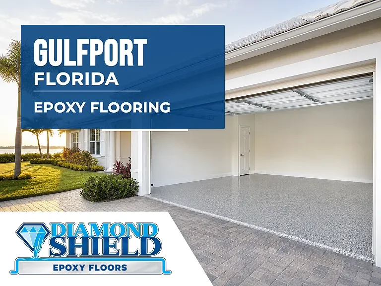 DiamondShield epoxy flooring services in Gulfport, Florida.