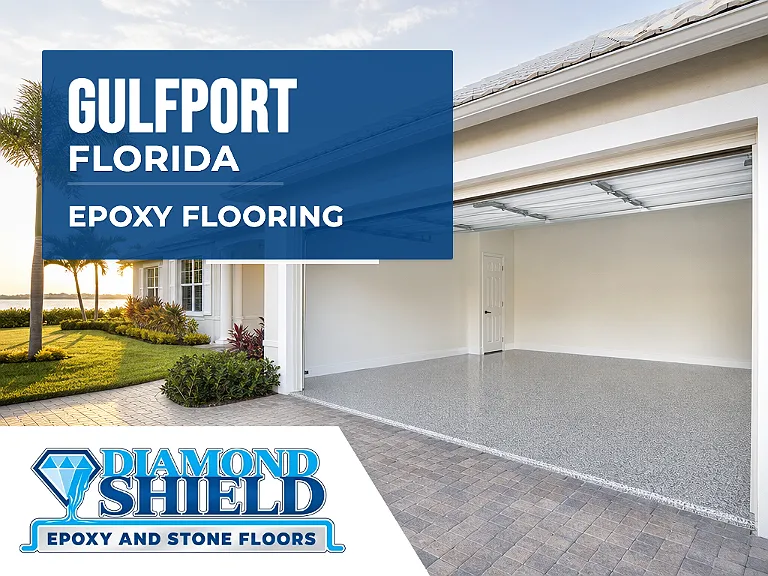 DiamondShield epoxy flooring services in Gulfport, Florida.