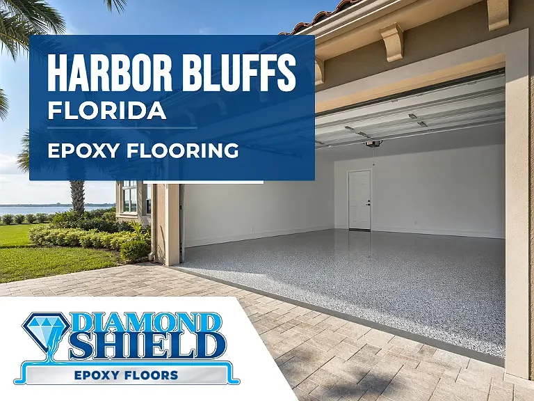 DiamondShield epoxy flooring services in Harbor Bluffs, Florida.