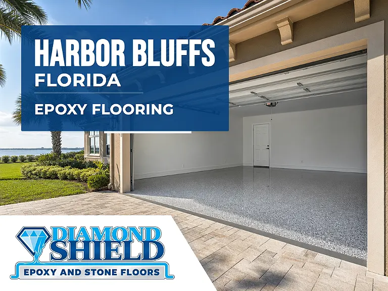DiamondShield epoxy flooring services in Harbor Bluffs, Florida.