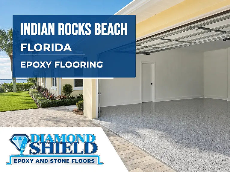 DiamondShield epoxy flooring services in Indian Rocks Beach, Florida.