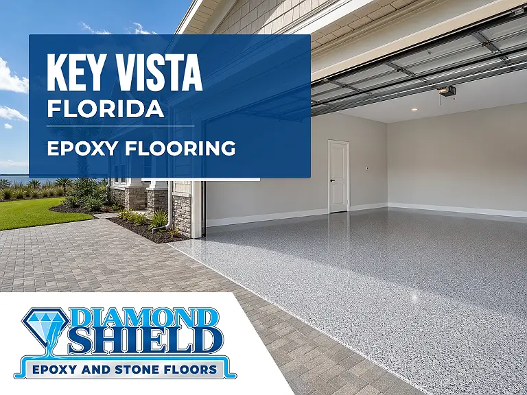 DiamondShield epoxy flooring services in Key Vista, Florida.
