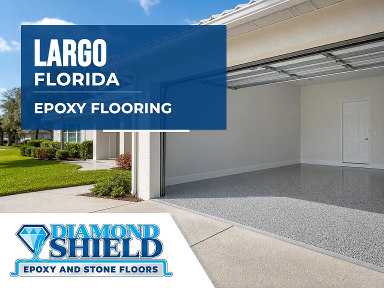 DiamondShield epoxy flooring services in Largo, Florida.