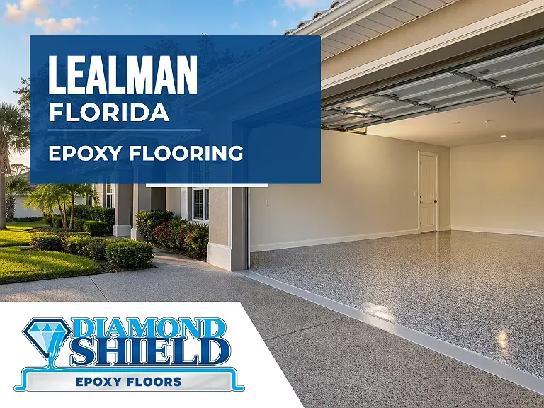 DiamondShield epoxy flooring services in Lealman, Florida.