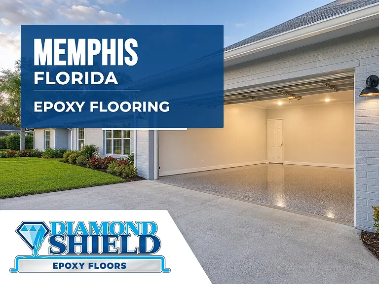 DiamondShield epoxy flooring services in Memphis, Florida.