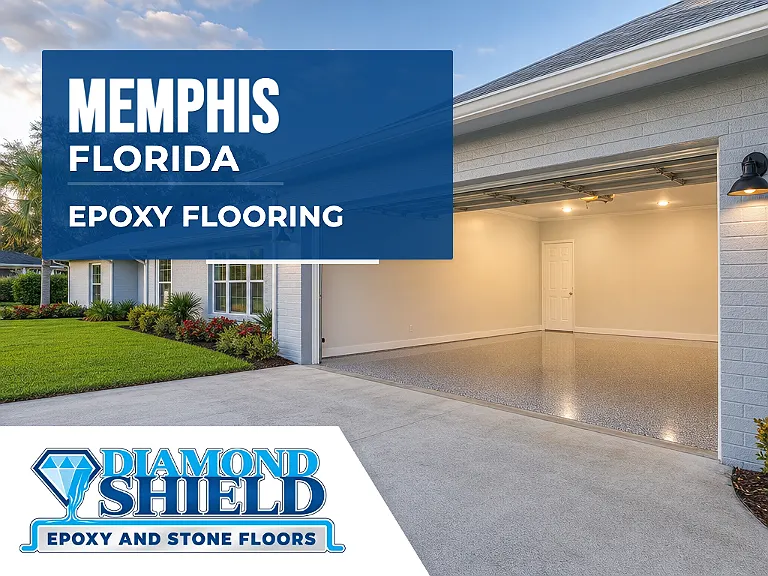 DiamondShield epoxy flooring services in Memphis, Florida.
