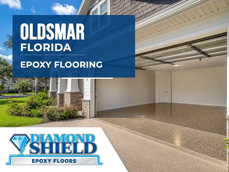 DiamondShield epoxy flooring services in Oldsmar, Florida.