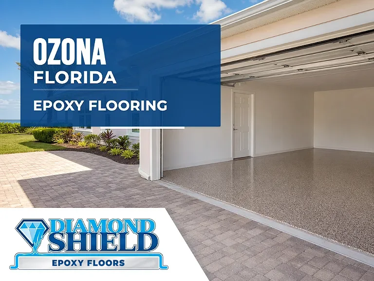 DiamondShield epoxy flooring services in Ozona, Florida.
