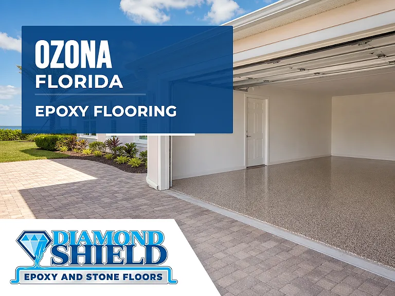 DiamondShield epoxy flooring services in Ozona, Florida.