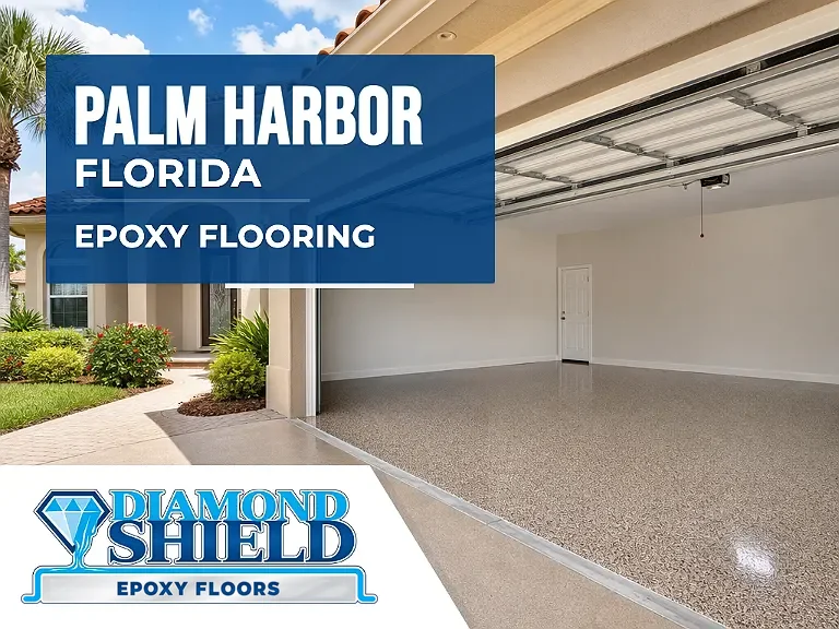 DiamondShield epoxy flooring services in Palm Harbor, Florida.