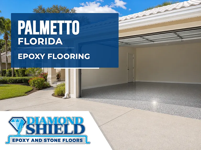 DiamondShield epoxy flooring services in Palmetto, Florida.