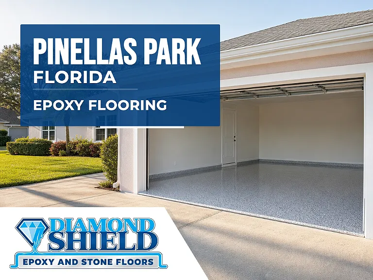DiamondShield epoxy flooring services in Pinellas Park, Florida.