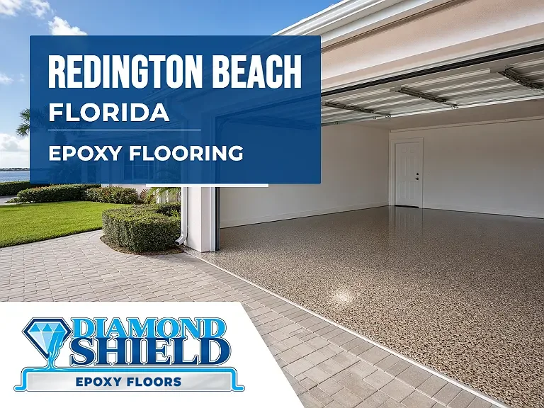 DiamondShield epoxy flooring services in Redington Beach, Florida.