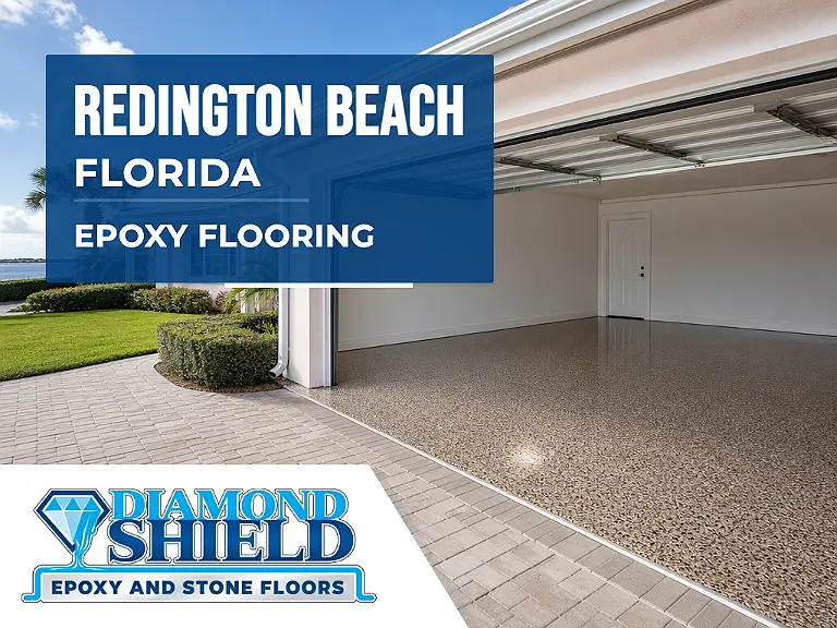 DiamondShield epoxy flooring services in Redington Beach, Florida.