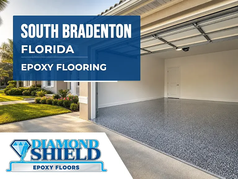 DiamondShield epoxy flooring services in South Bradenton, Florida.