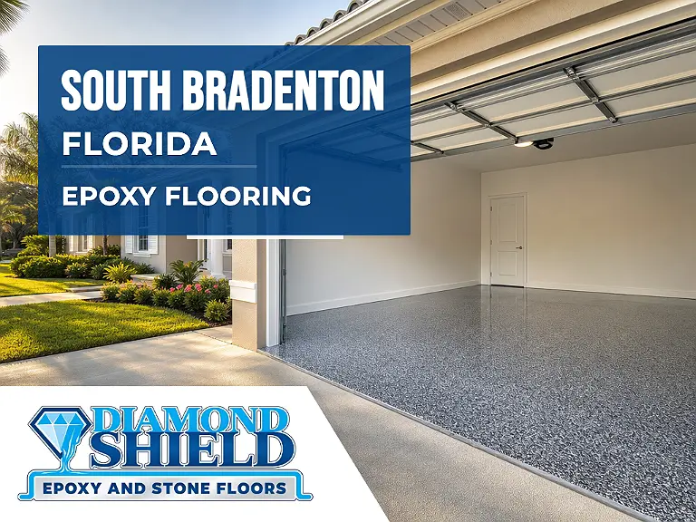 DiamondShield epoxy flooring services in South Bradenton, Florida.