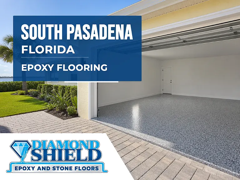 DiamondShield epoxy flooring services in South Pasadena, Florida.
