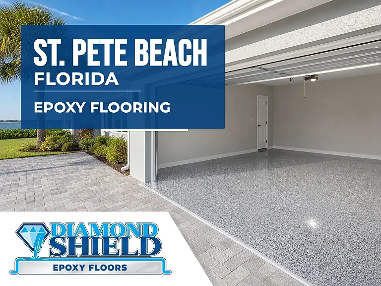 DiamondShield epoxy flooring services in St. Pete Beach, Florida.