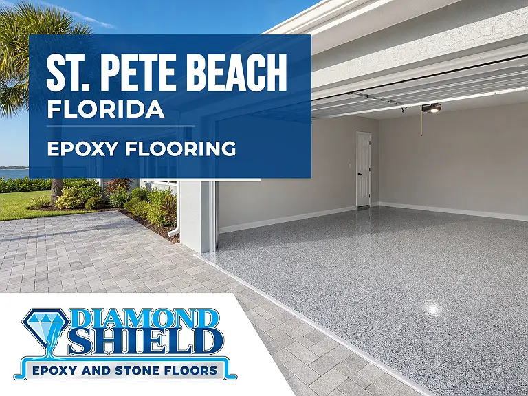 DiamondShield epoxy flooring services in St. Pete Beach, Florida.