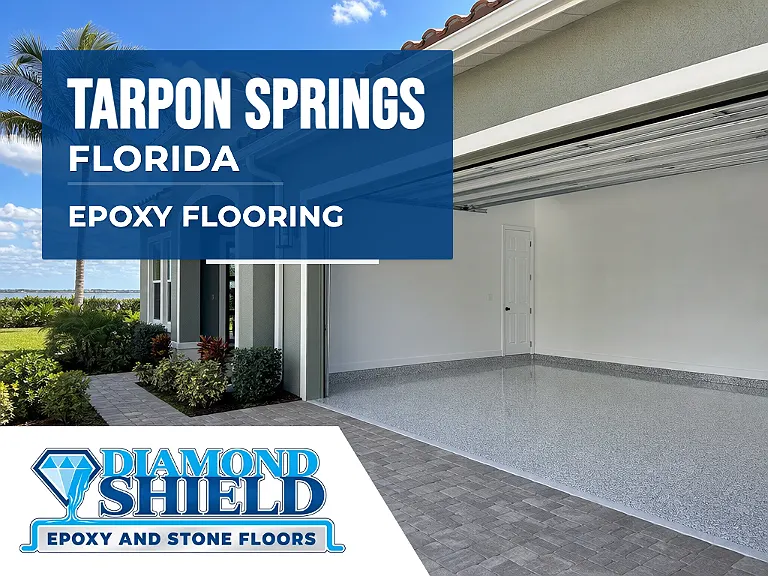 DiamondShield epoxy flooring services in Tarpon Springs, Florida.