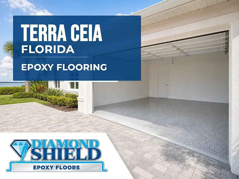 DiamondShield epoxy flooring services in Terra Ceia, Florida.