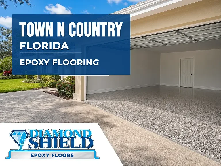 DiamondShield epoxy flooring services in Town 'n' Country, Florida.