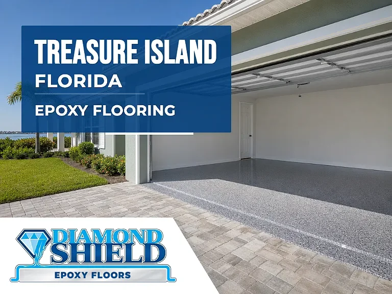DiamondShield epoxy flooring services in Treasure Island, Florida.
