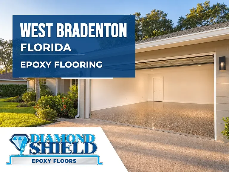 DiamondShield epoxy flooring services in West Bradenton, Florida.