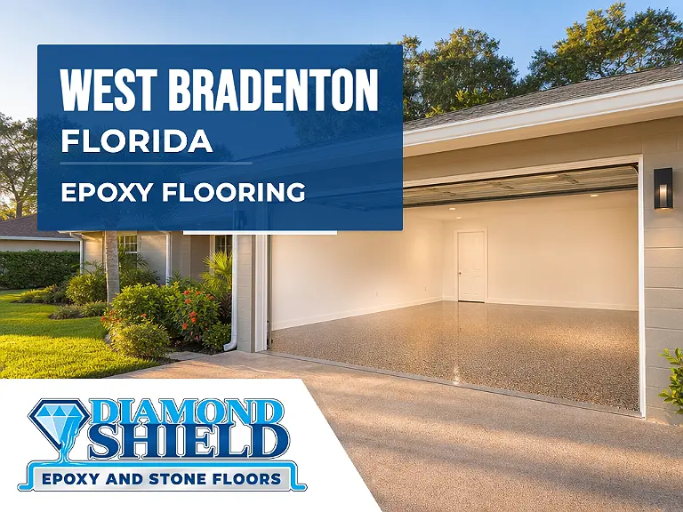 DiamondShield epoxy flooring services in West Bradenton, Florida.