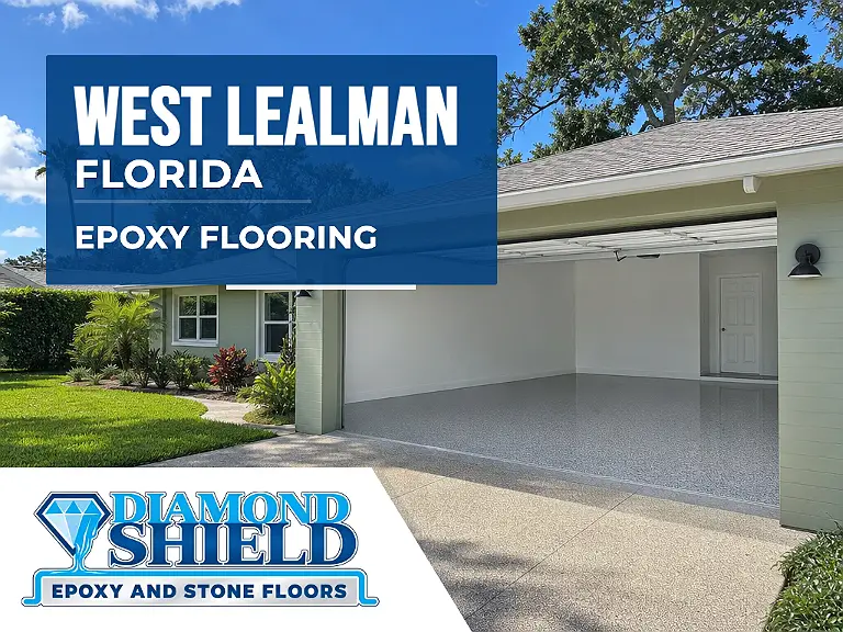 DiamondShield epoxy flooring services in West Lealman, Florida.