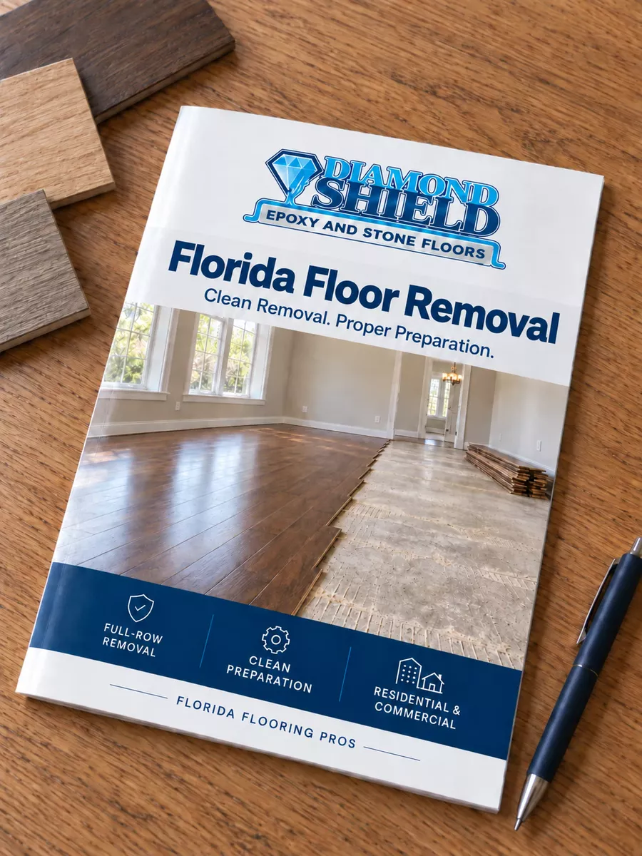 Floor removal service brochure, Tampa, FL