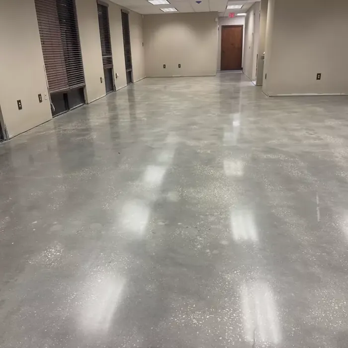 Polished concrete office floor example